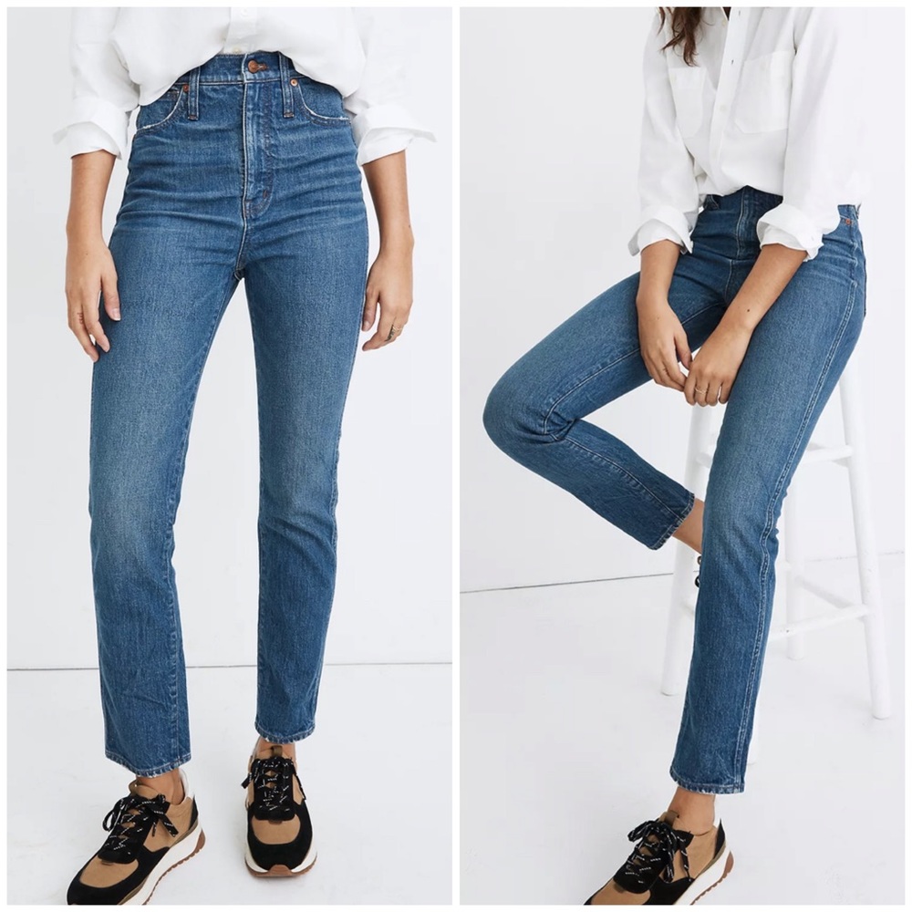 Madewell Stovepipe Cropped Jeans - Indigo - 99% Cotton